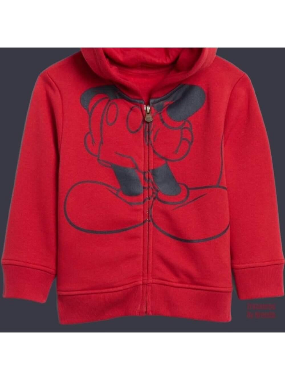 Disney Mickey Mouse Gap Hoodie Sweatshirt Boy's Size 4 Years Disney Ears NEW